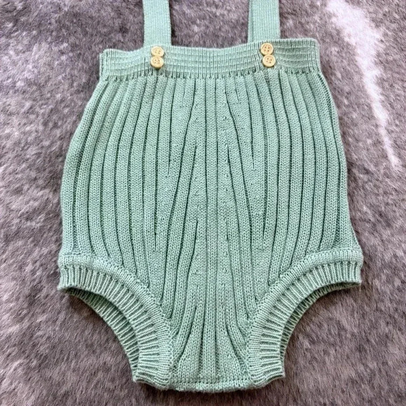 Baby Knit Overall Romper - Picture 5 of 8